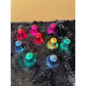 Vintage Colorful Metal Bell Set Of 9